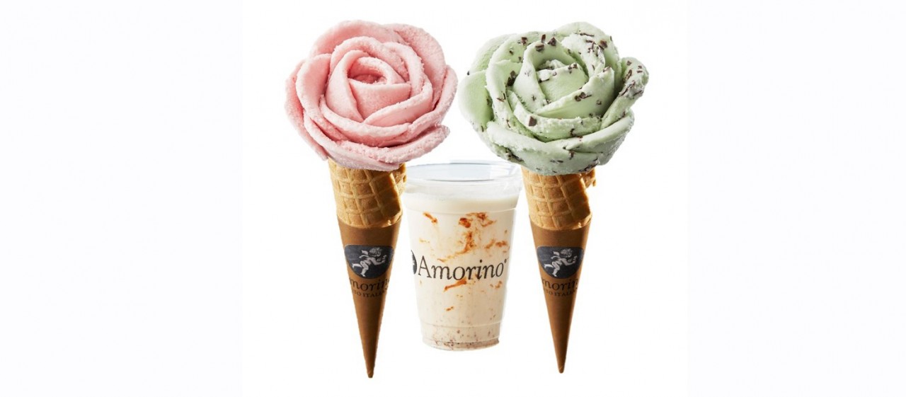 Primavera com sabor a Líchia, Menta e Figo na Amorino